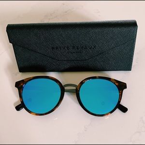 Guess blue mirrored sunglasses